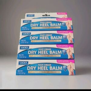 Bundle Of 4 LUCKY DRY HEEL BALM FOOT CREAM, 2oz. Each NIP